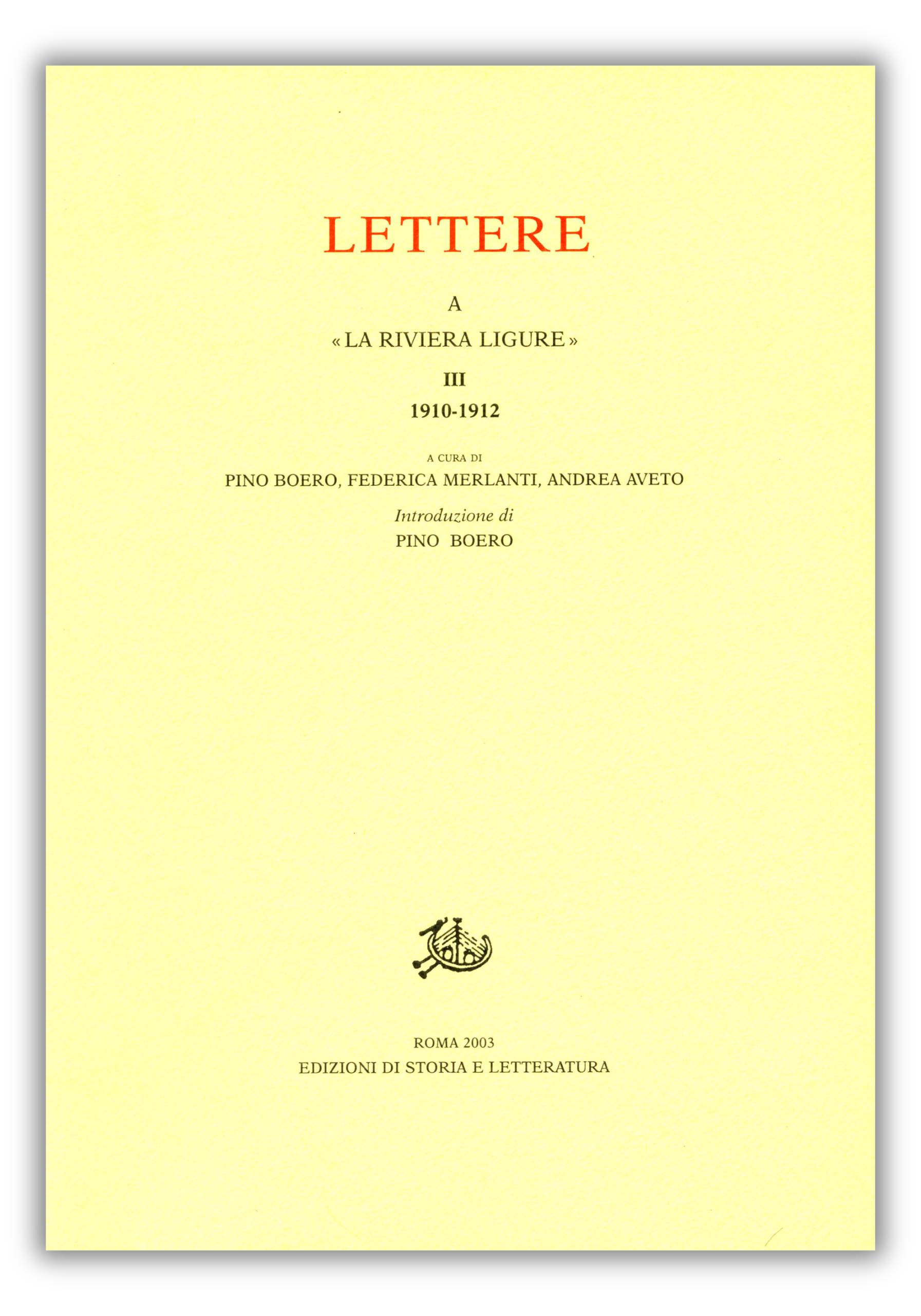 Lettere a La Riviera Ligure 3_Copertina